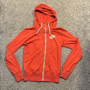 Nike Red/Orange Zip Up Jacket